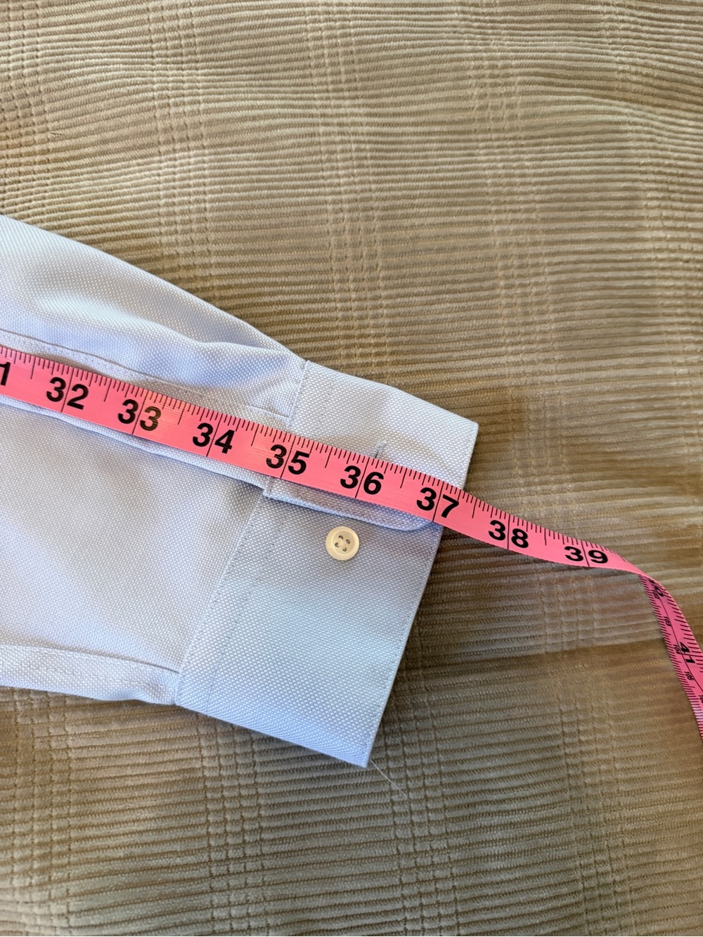 Pronto Uomo Non-Iron Classic Fit Dress Shirt – 19 / 36-37 Tall – Light Blue - Picture 9 of 10